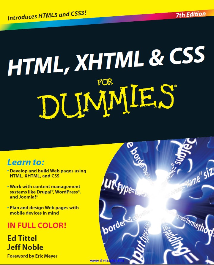 HTML, XHTML and CSS For Dummies